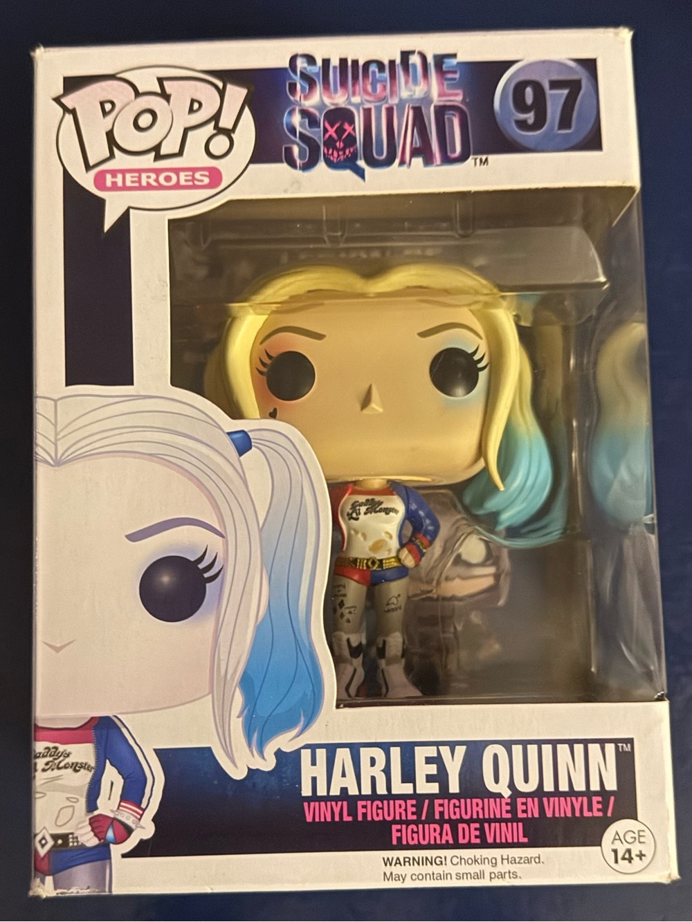 Funko Pop! Harley Quinn Vinyl Figure - Blonde, Blue, Pink